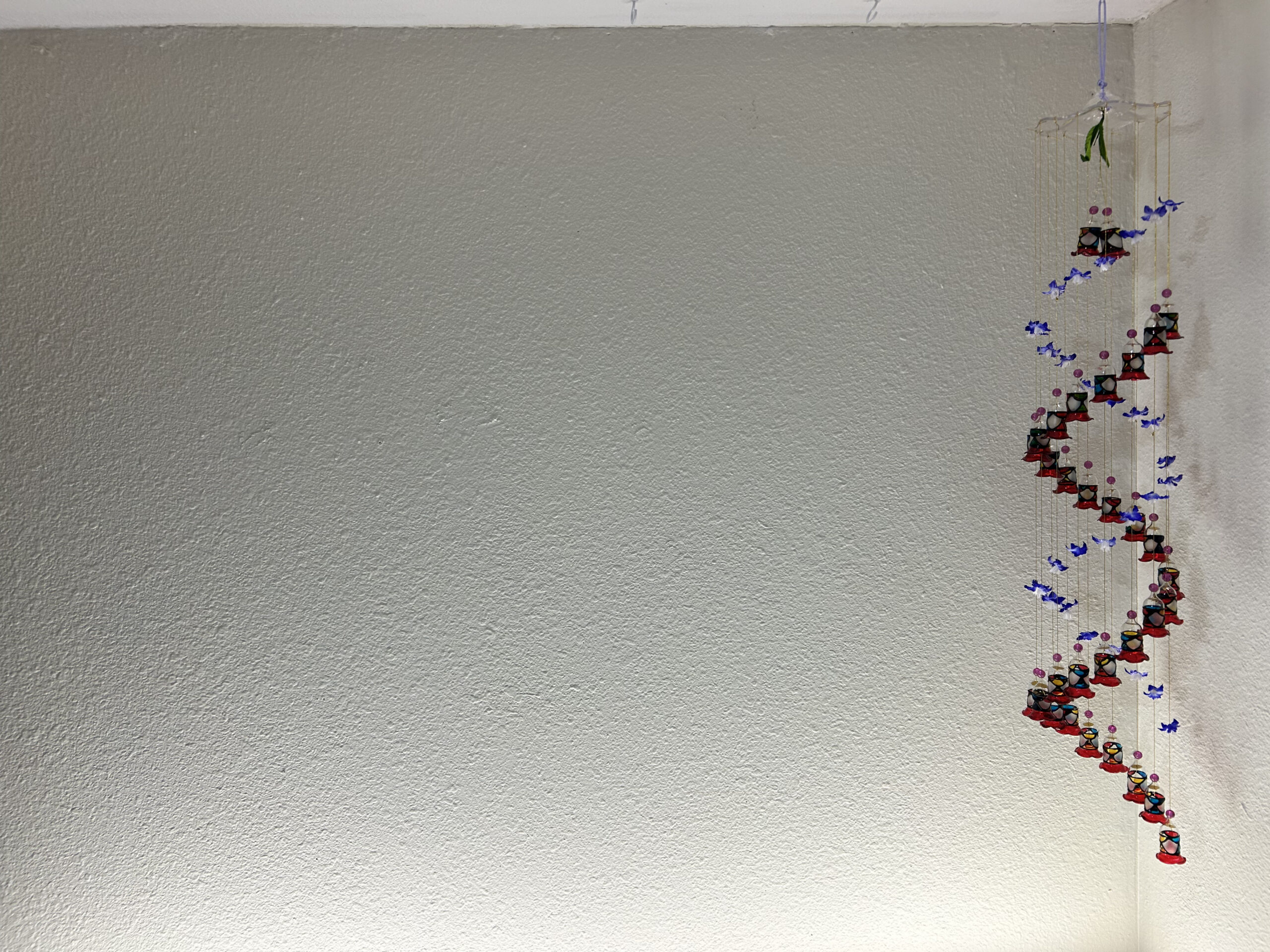 Hand Painted Spiral Glass Windchime